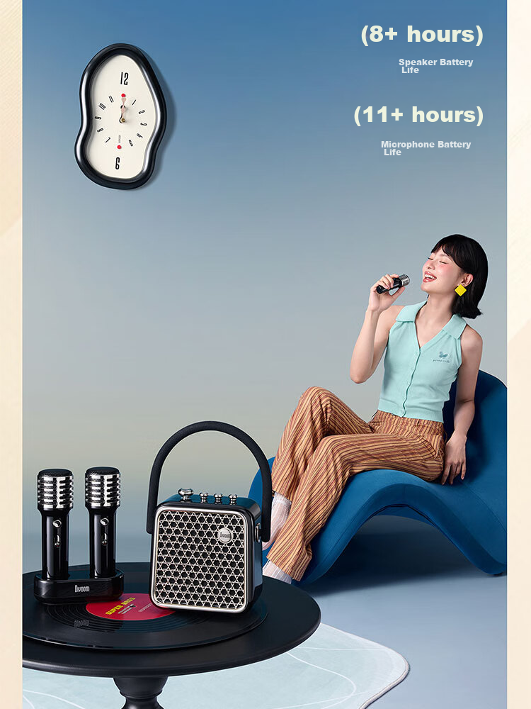 Divoom Karaoke Speaker with Dual Microphones, Sound Card, Built-In Microphone, Bluetooth Speaker, Home Karaoke Machine, KTV Birthday Package, Teacher's Day Gift 15