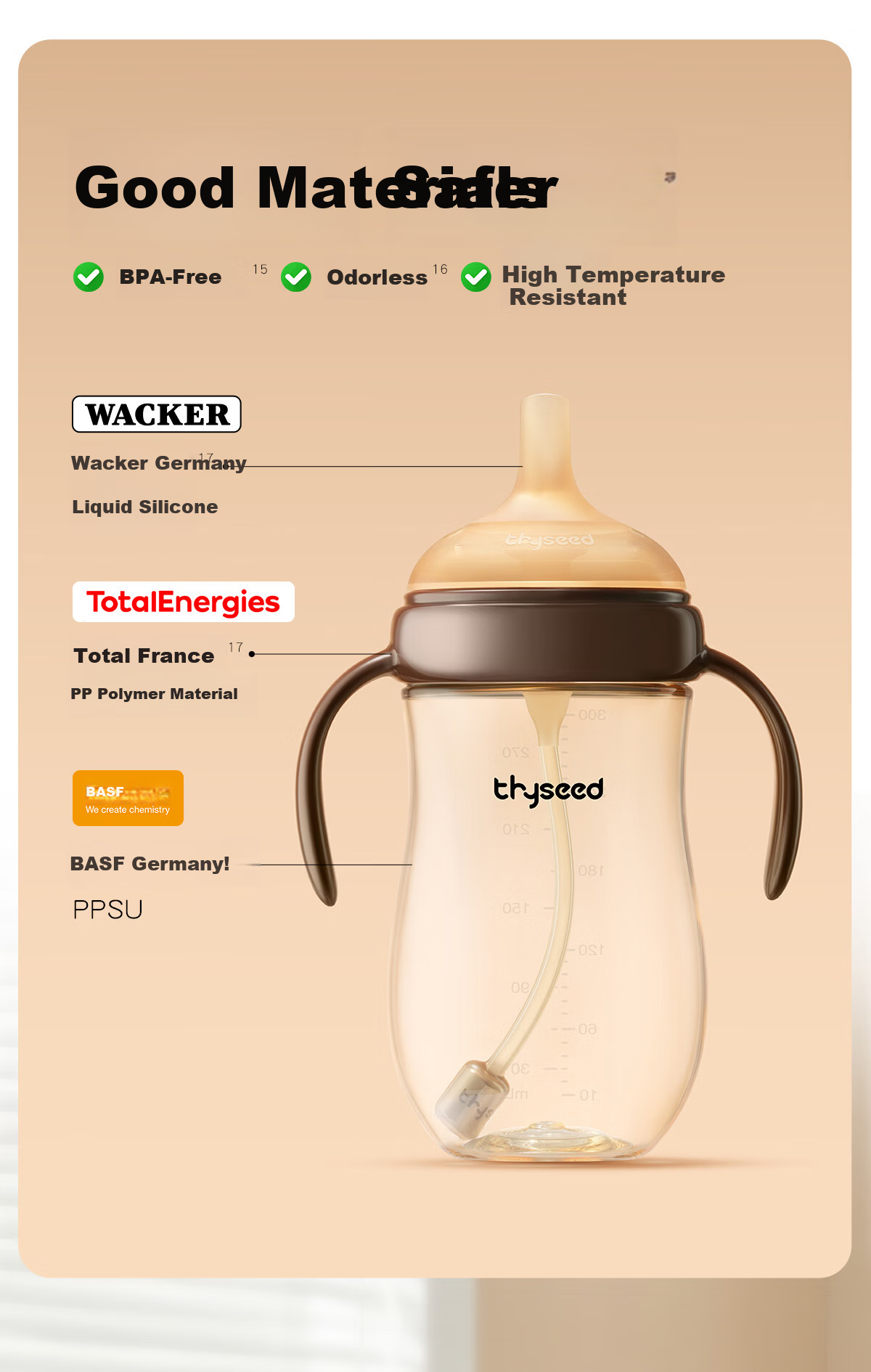 Shixi Straw Nipple [Special for Breastfeeding Bottle] (Gravity Ball Installable for 12 Months and Above) 10