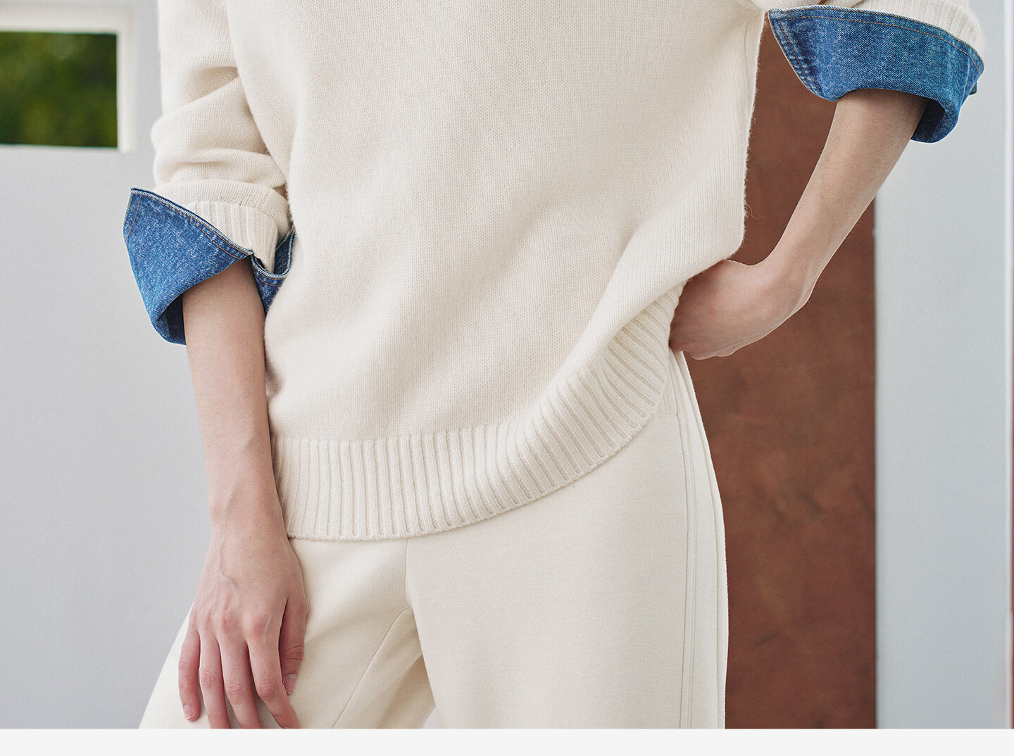 Navikail Italian Small Sailboat 25th Anniversary New Knit Sweater Women Loose Denim Patchwork Wool Sweater 2334015502 1