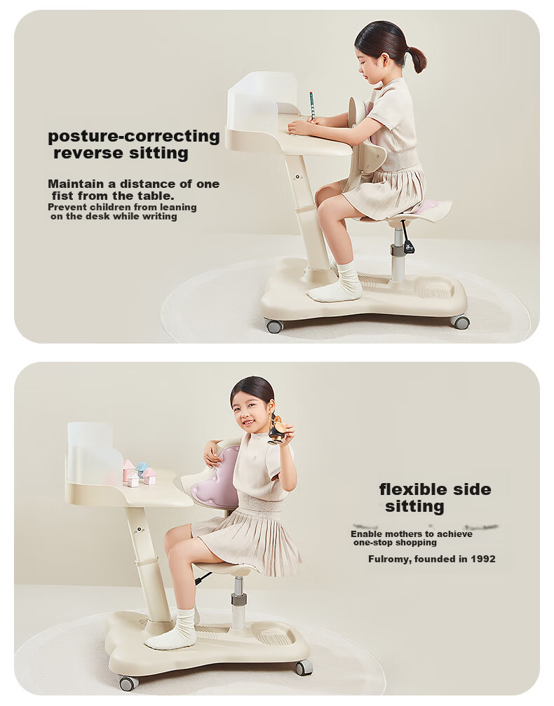 TEN-WIN Children's Adjustable Study Desk and Chair Set, Height Adjustable Writing Desk for Primary School Students, Home Study Table Z2804-5 Gray 6