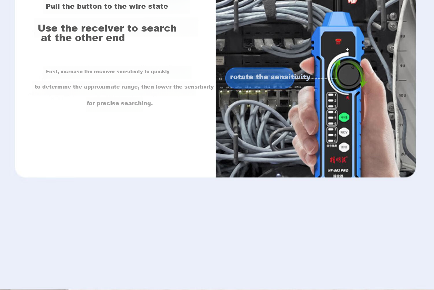 Smart Mouse NF-802pro Anti-Interference Cable Tracker Multifunctional POE Switch Load Testing 3-in-1 Network Tester 5