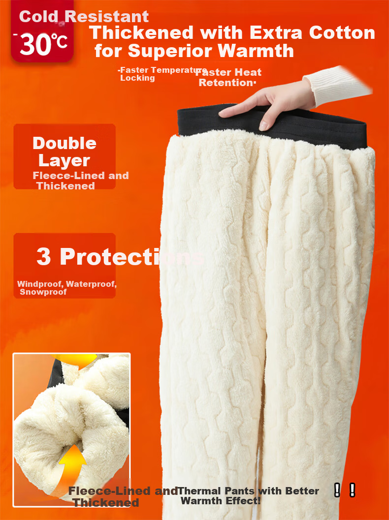 LangSha Men's -30°C Fleece-Lined Windproof Ski Pants Thick Thermal Snow Pants for Northeast China 3