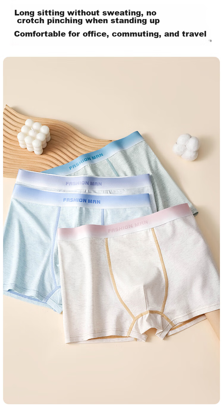 Hodo Boys' Cotton Boxer Briefs for Adolescents, Puberty Stage, Middle School, 4-Pack, Colorful Cotton, Size 170 2