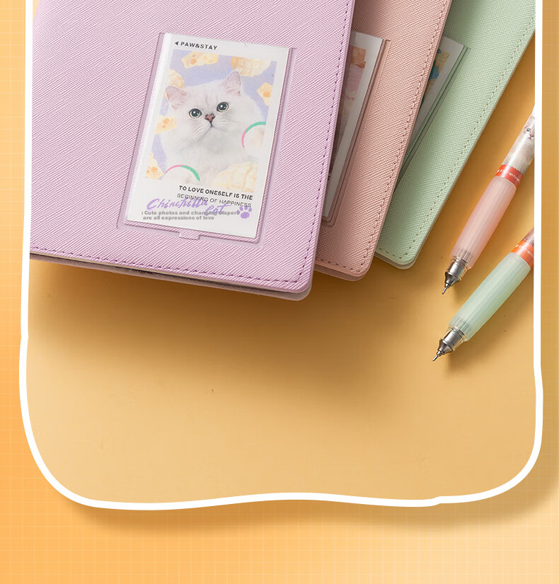 MASMARCU Morning Light Stationery, All Meow A5 Soft Cover Hardcover Notebook, Journal Book, Aesthetically Pleasing Diary, 96 Pages, Pink Style QJ001637, Essential for Exams 4
