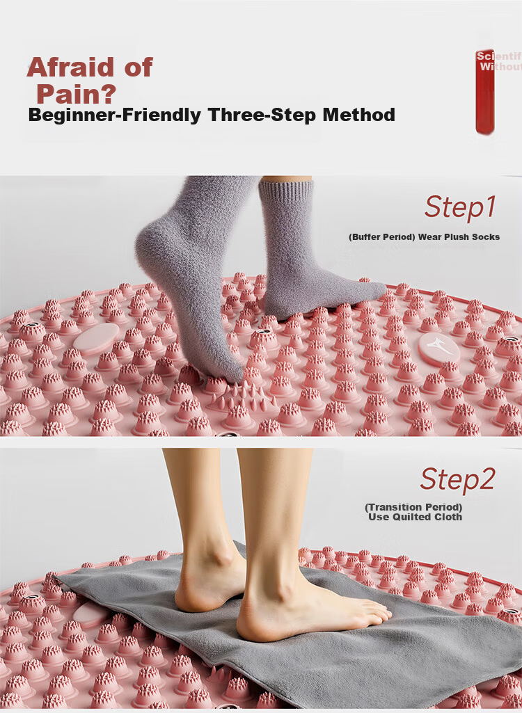 MIZUNO Acupressure Foot Massage Pad Foot Mat Meridian Therapy Toe Pressure Board C502 Purple Small Size 13