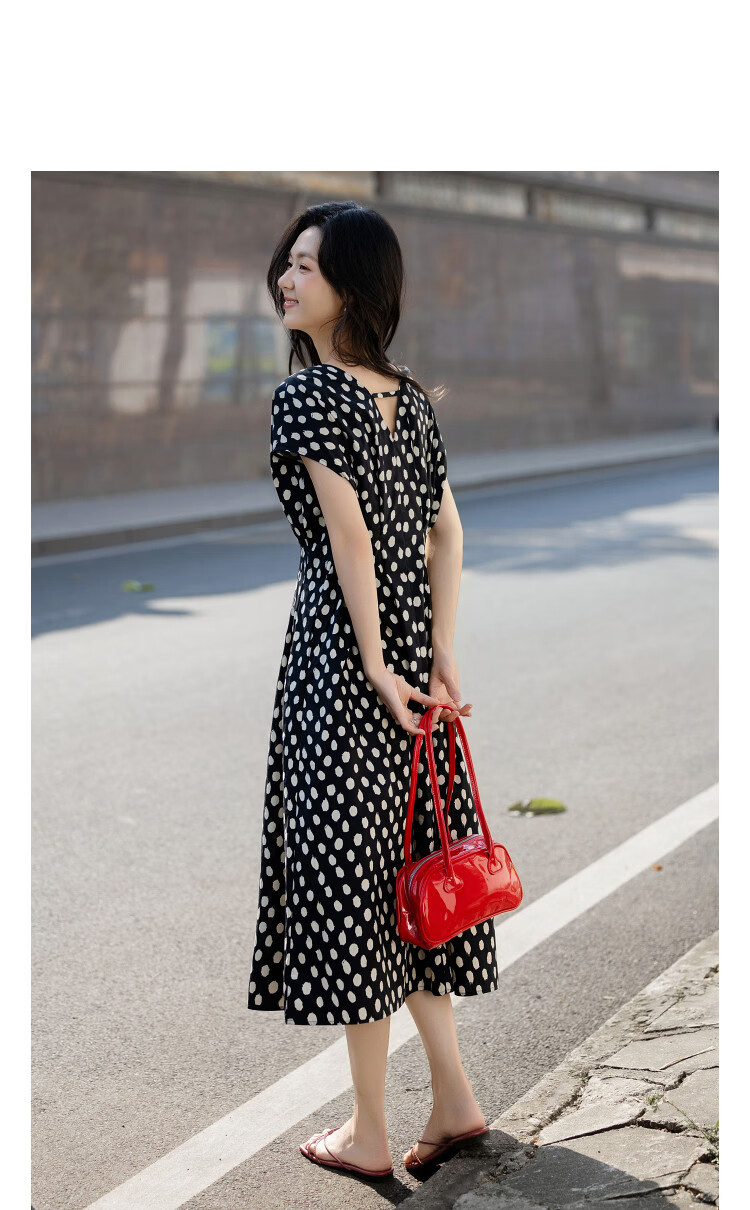 Demana Fresh Cotton Summer Urban Romantic V-Neck Printed Waist-Slimming Dress for Women Premium Quality 10
