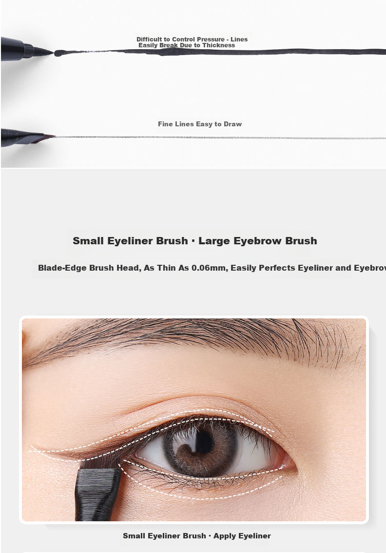 GOOOD GOOOD Wang Feifei Edition (3-Pack) Blade Eyeliner Brush Set - Cangzhou Makeup Brushes A102+A101+A103 Flat Head Angled Eyebrow Brush for Eye, Aegyo Sal, Eyebrow Powder, and Concealer Application 5