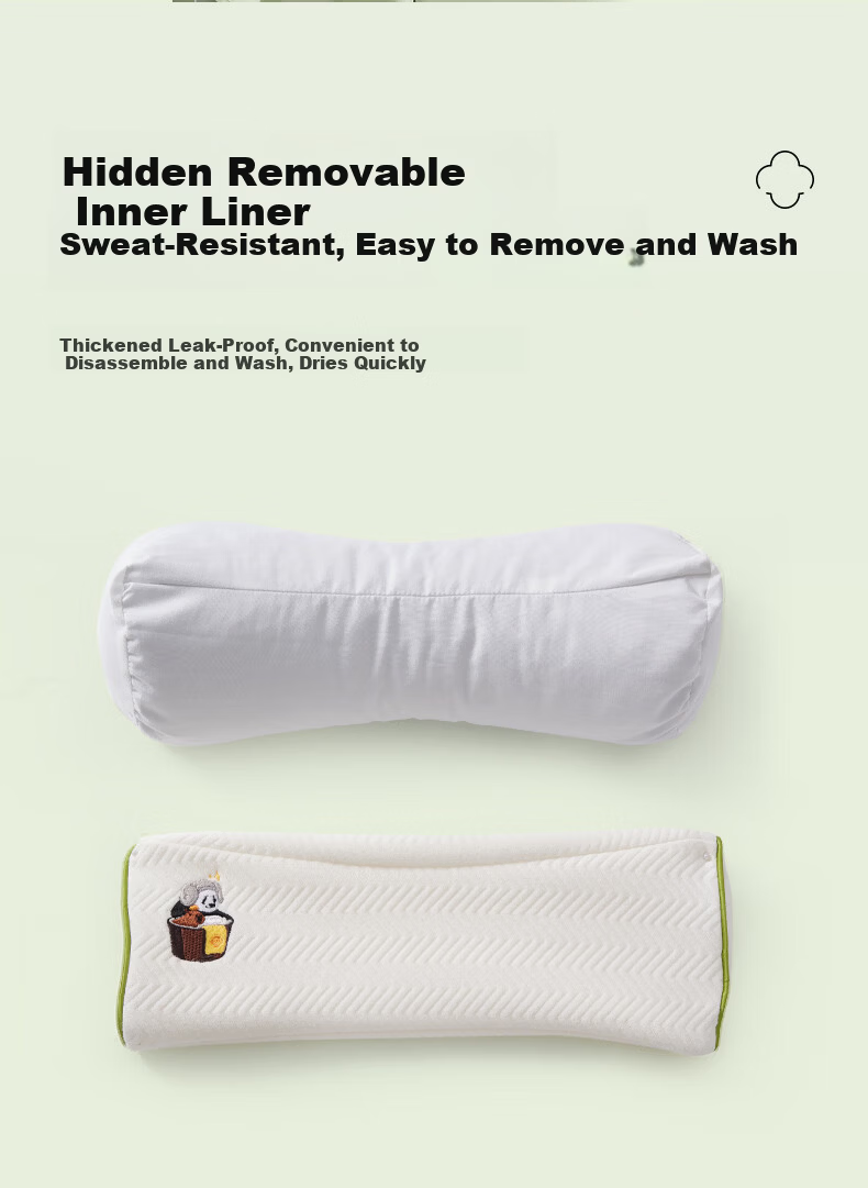 Grace Comfortable Panda Neck Support Pillow Adult Skin-Friendly Breathable Buckwheat Husk Herbal Firm Pillow Core 11
