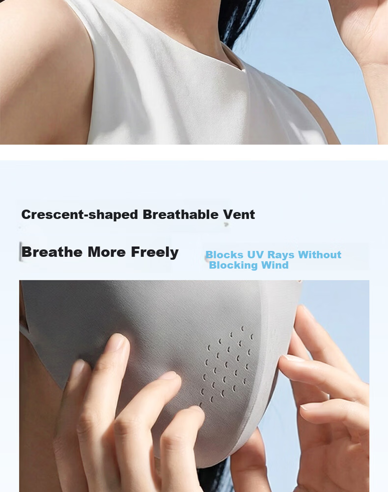 EFZ Full Face Sunscreen Mask for Women UV Protection Breathable Face Bikini Cycling Driving Ice Silk Full Face Sun Protection Mask 10