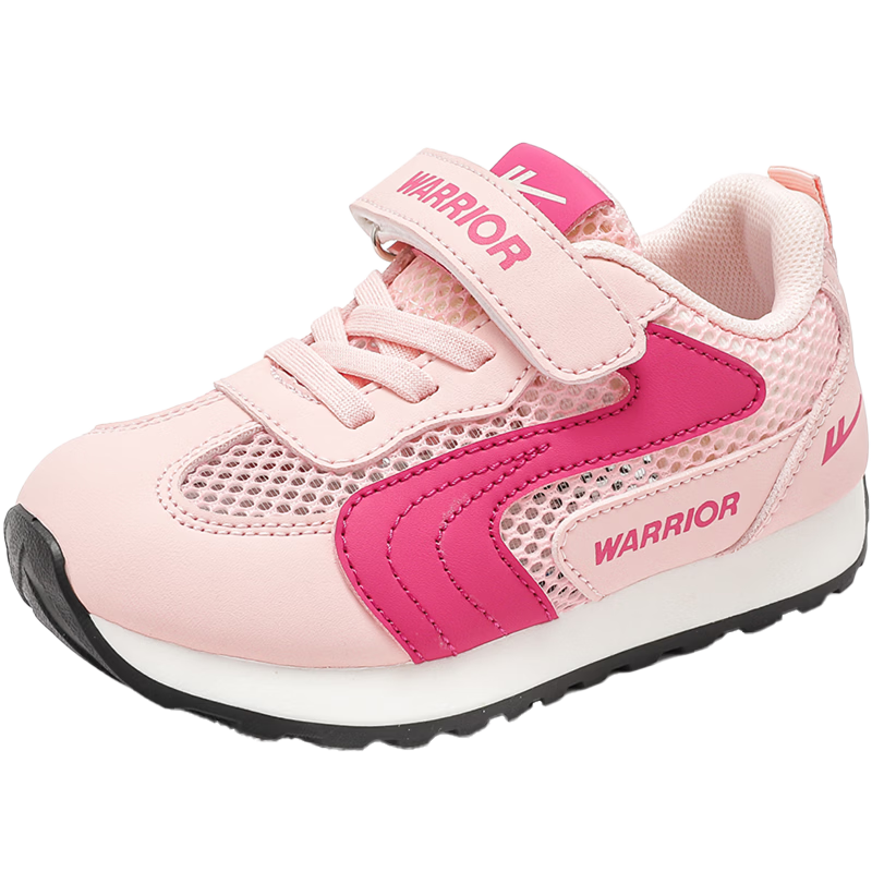Warrior Girls' Summer Mesh Sports Shoes Breathable Kids' Single Mesh Training Shoes WZ-1945-1 Pink Rose Size 36