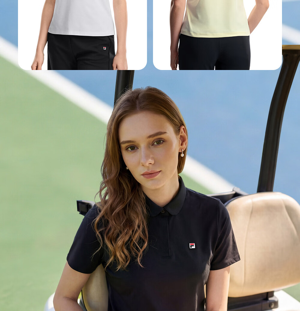 FILA Official Women's Knitted Short Sleeve Polo Shirt 2026 Summer Tennis Sports Quick-Dry Top 11