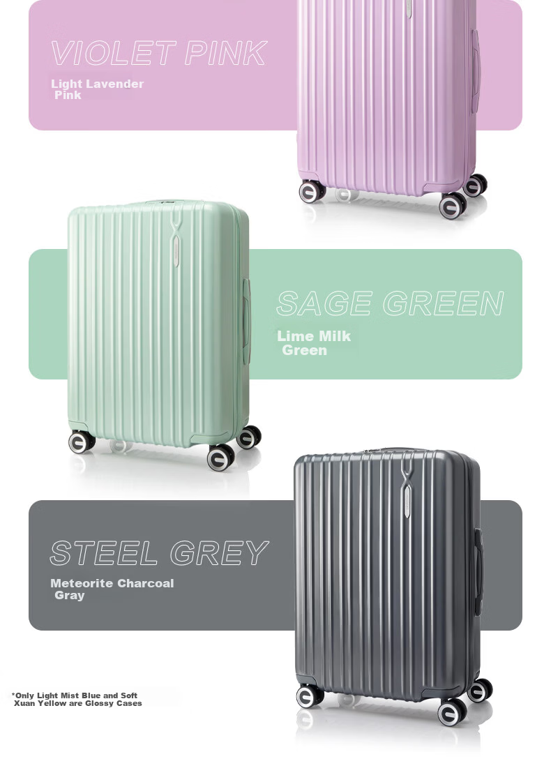 Mei Travel 24-inch Expandable Luggage Suitcase with Trolley, Student Password Lock, Hu Xianxu Style 79B Lilac Pink 7