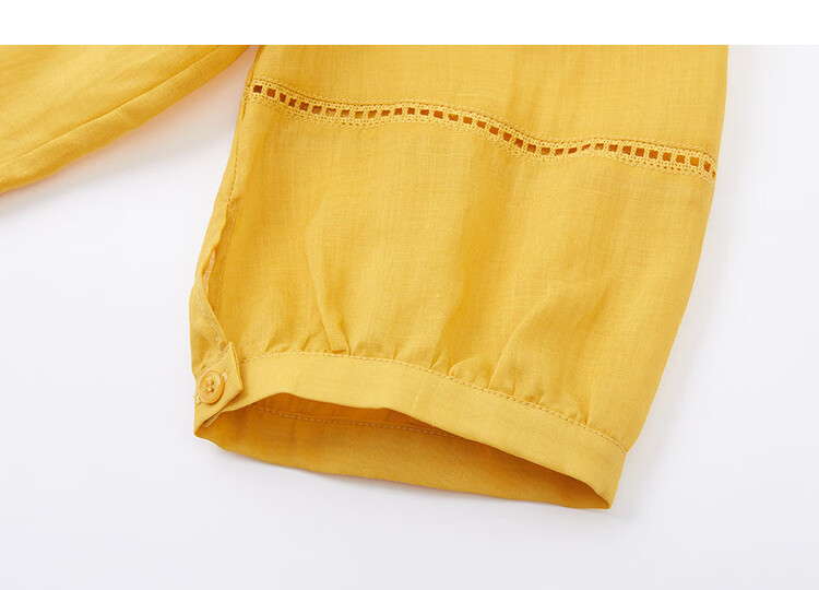 Demana [Ramie Lyocell Blend] Summer Round Neck Hollow Out Small Lace Loose Slimming Concealing Shirt for Women Premium Feel 17