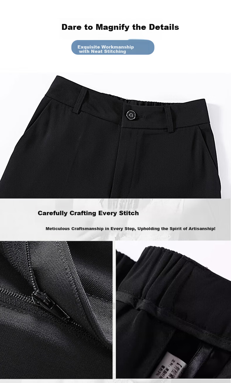 LangSha High Waist Straight Leg Suit Pants for Women Spring Summer Lightweight Draped Slim Wide Leg Casual Work Trousers 19