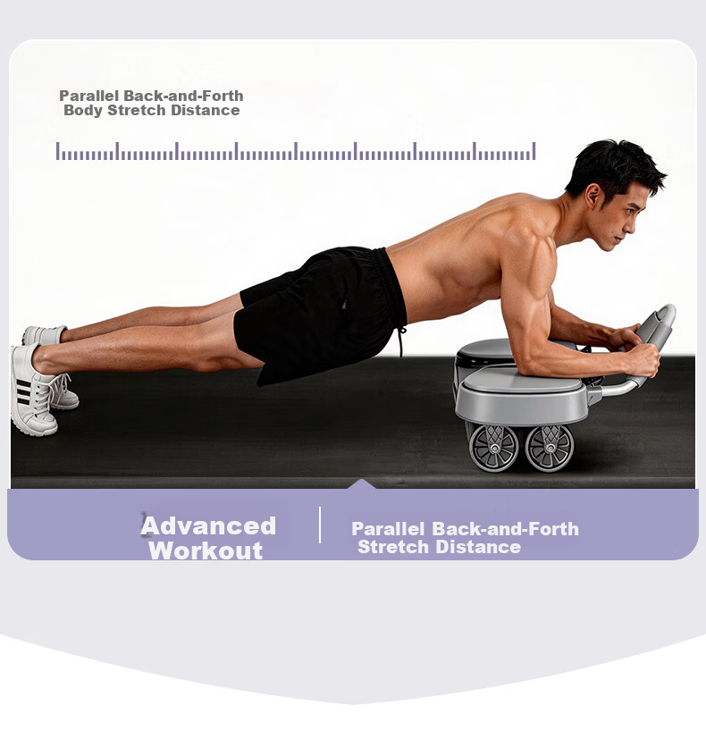 LI-NING Four-Wheel Smart Ab Roller with Automatic Counting and Rebound Professional Abdominal Muscle Trainer Home Fitness Equipment for Belly Fat Reduction 23