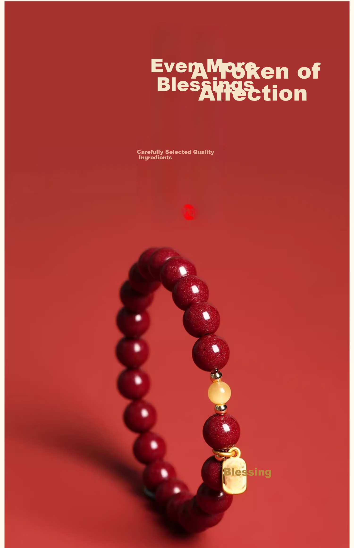 Putuo Mountain High Content Cinnabar Bead Amber Five Elements Bracelet Purple Gold Sand Bracelet Anniversary Gift for Men and Women 12