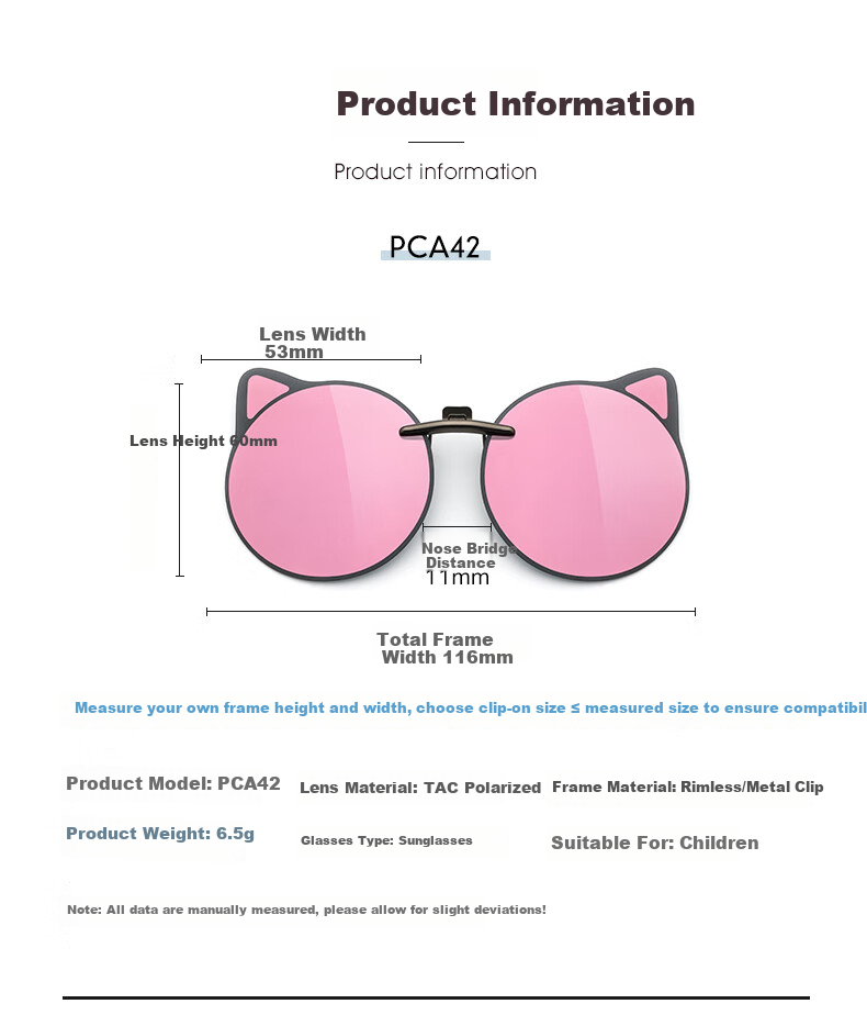 PARIM Kids Myopia Clip-On Sunglasses Ultra-Light Flip-Up Polarized Clip-On Sun Glasses Student UV Protection 6