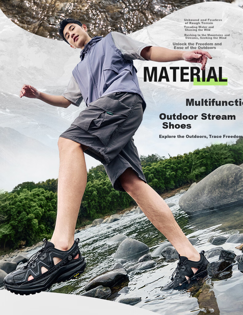 Jordan Men's Summer New Slip-On Water Shoes Lightweight Breathable Outdoor Hollow Casual Sneakers 2
