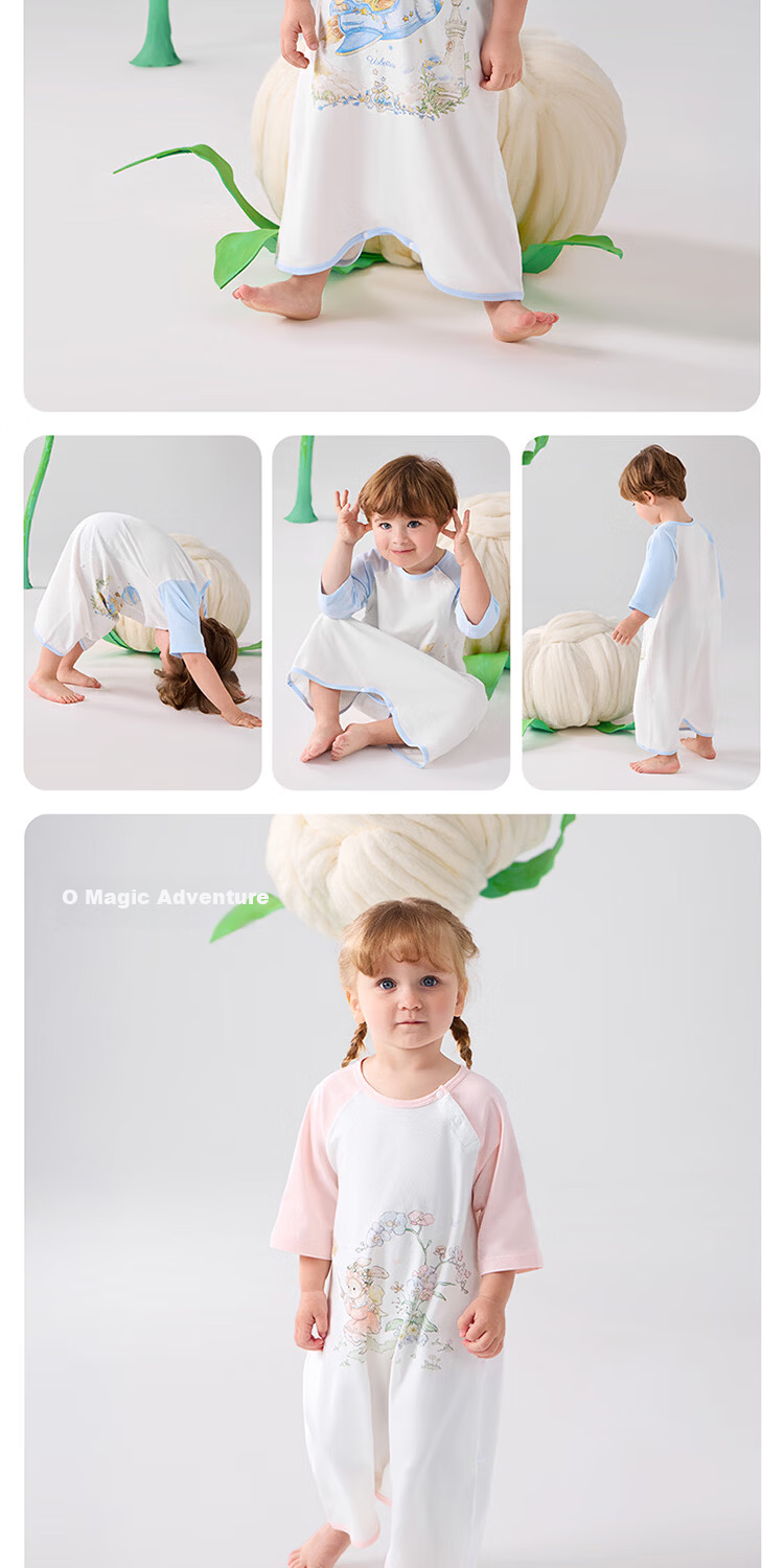 Betis Baby Clothes Pure Cotton Class A Summer New Sleep Robe Baby Pajamas Children's Nightgown All-Season Universal 13