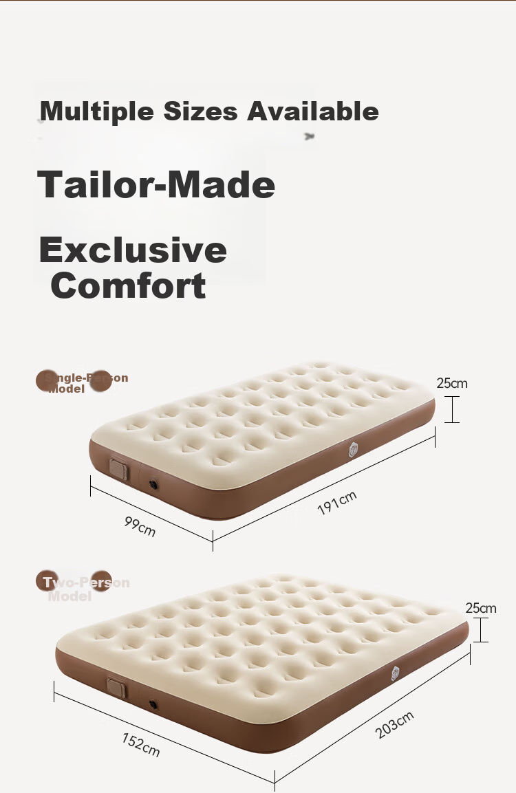 JD Jingzao Built-in Air Pump Inflatable Mattress Automatic Airbed Camping Home Floor Mat 3-Person 25cm 8