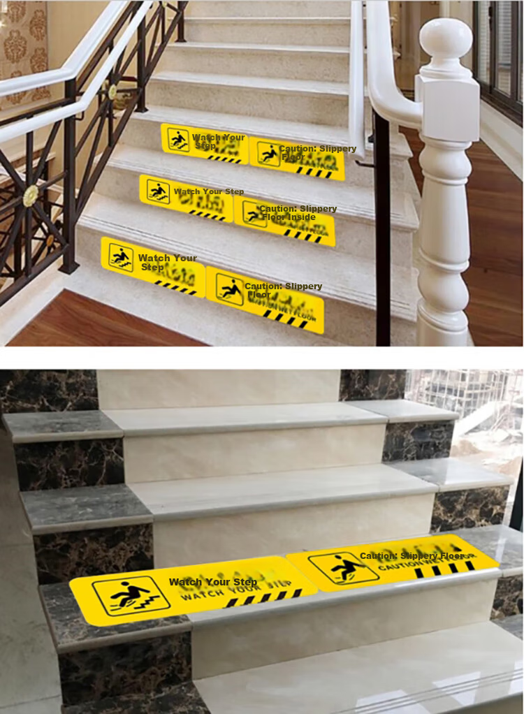 Yijuzhangning Shop Window Glass Door, Caution Glass Sticker, Warm Reminder Sign, Anti-Collision Sticker, 22*11cm, Pack of 5 7