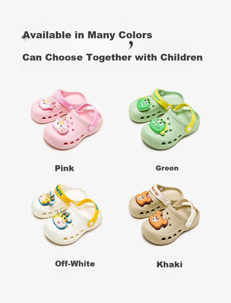 Cheerful Mario Dinosaur Baby Clog Sandals Children's Summer Slippers Boys Girls Non-Slip Toddler Outdoor Sandals 6