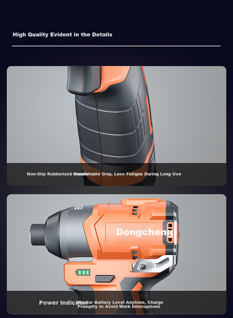 Dongcheng 12V Brushless Impact Screwdriver High Torque Cordless Drill Electric Screwdriver DCPL06-8(D) Single Battery 14