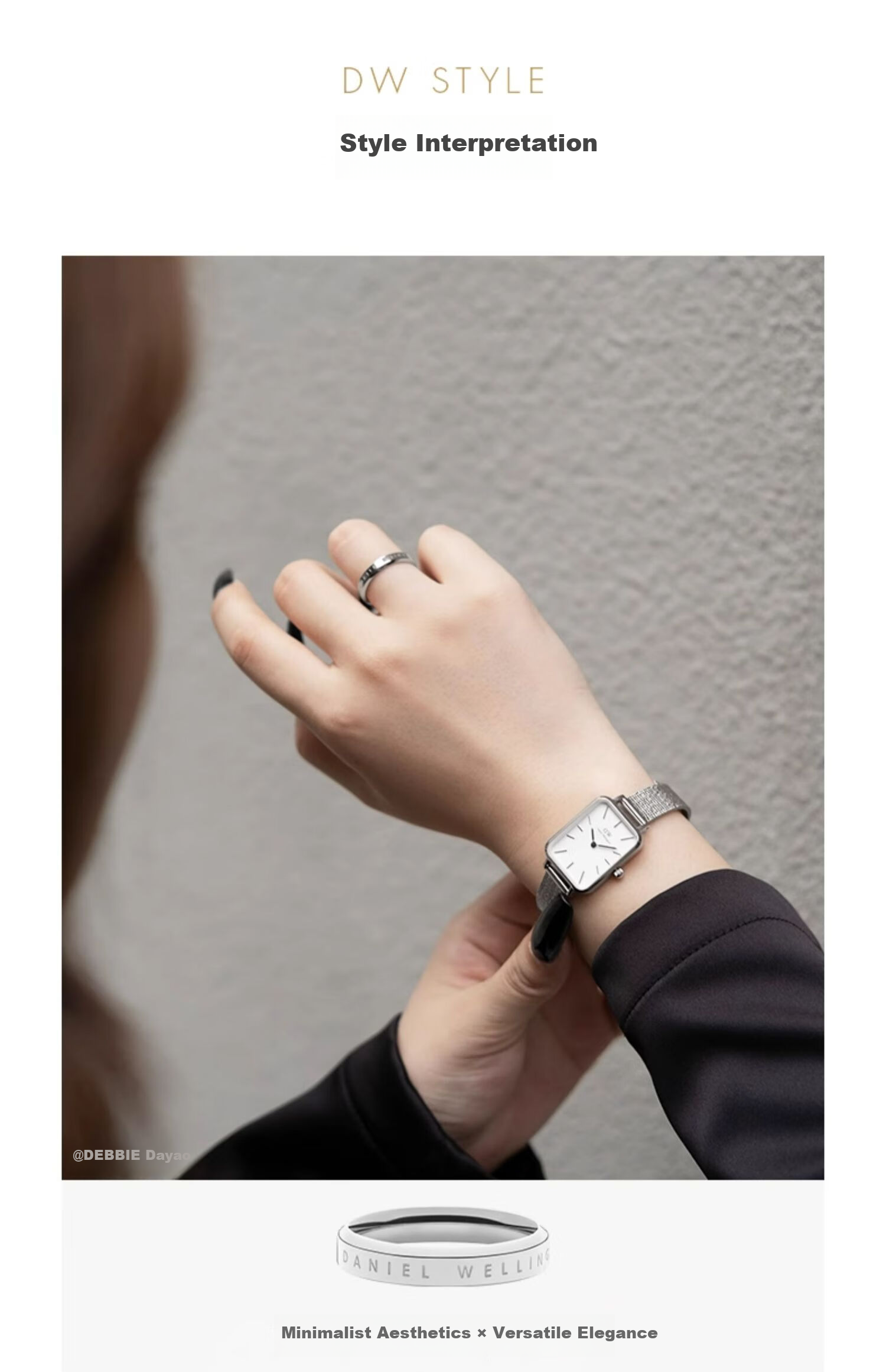 Daniel Wellington DW Classic Couple Ring Starlight Silver Size 48 Birthday Gift for Her DW027 2