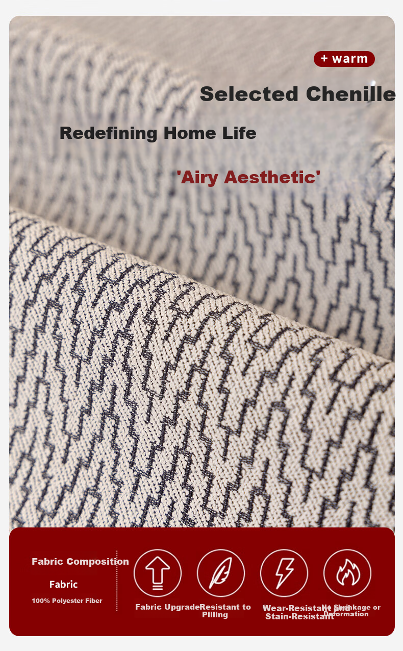 MUJI Sofa Cushion Cover High-Quality Four-Season Universal Non-Slip Seat Cushion Fabric 70x70 Bosse-Gray 8