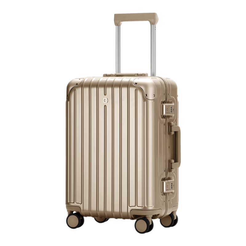 JD Jingzao "Interstellar" Slim Aluminum Frame Luggage Large Capacity Carry-On Durable Stylish Dawn Gold 20 Inch