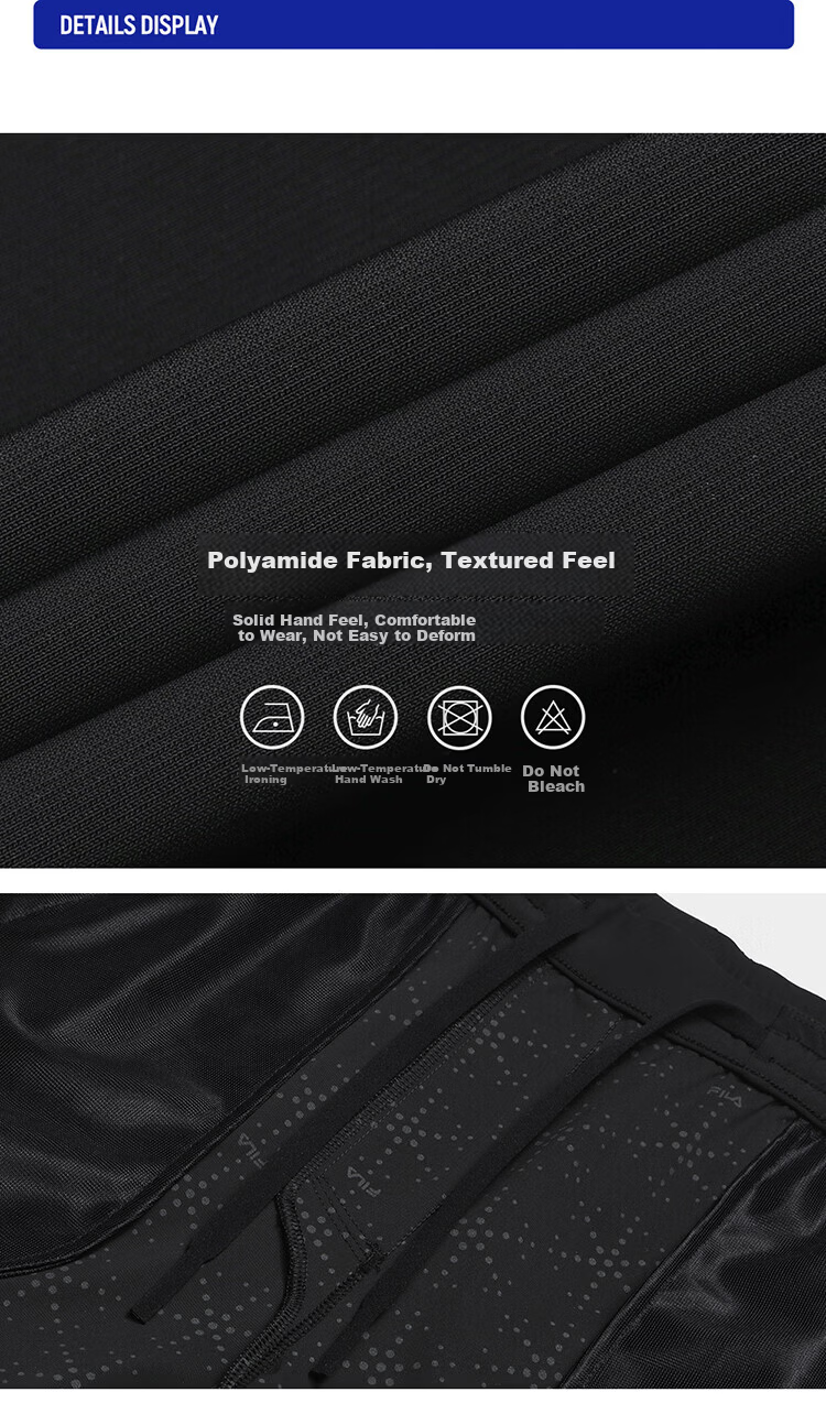 FILA Official Men's Knitted Long Pants 2026 Summer Cooling Sun Protection Fitness Straight-Leg Sports Pants 38