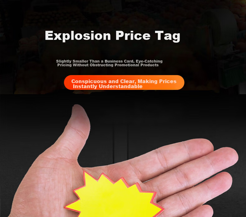 TaTanice Explosion Price Tags Promotional Labels Blank Small Size 100 Sheets with Pen 1