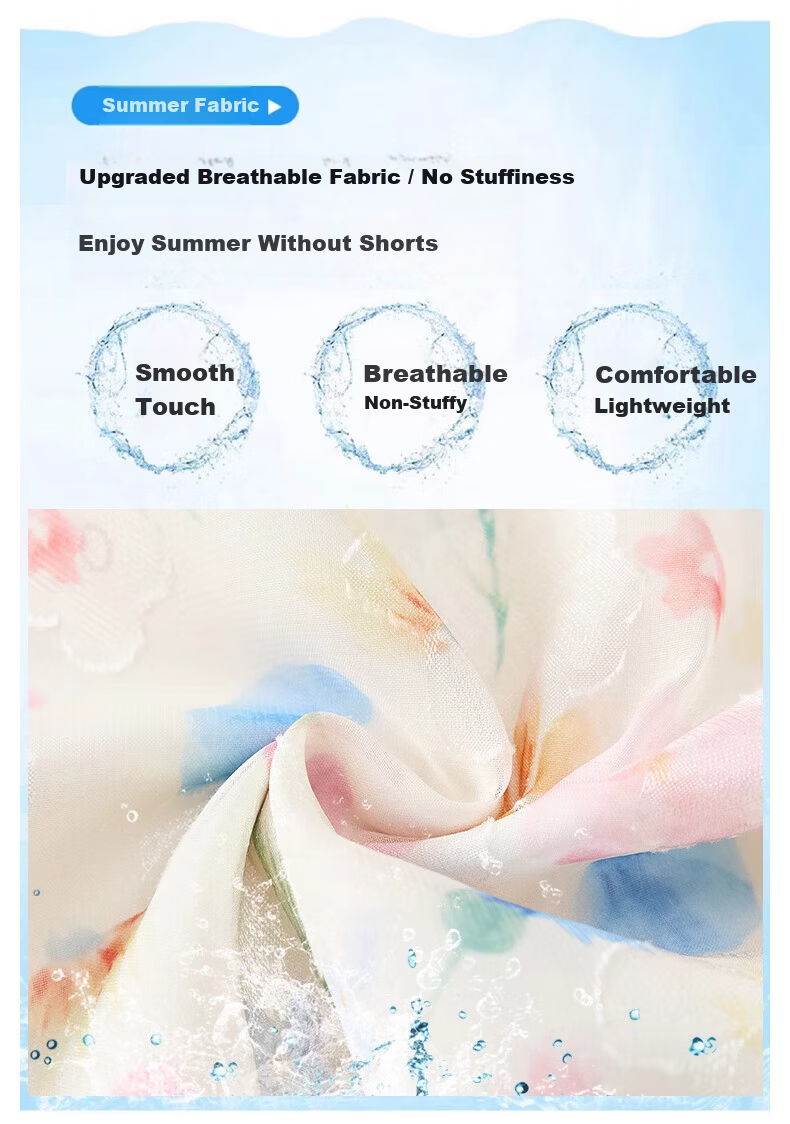 Langsha Flower Bud Skirt Pants Women New Loose Lazy Style Ice Silk Wide Leg Pants Petite Loose High-End Thin Casual Pants 2