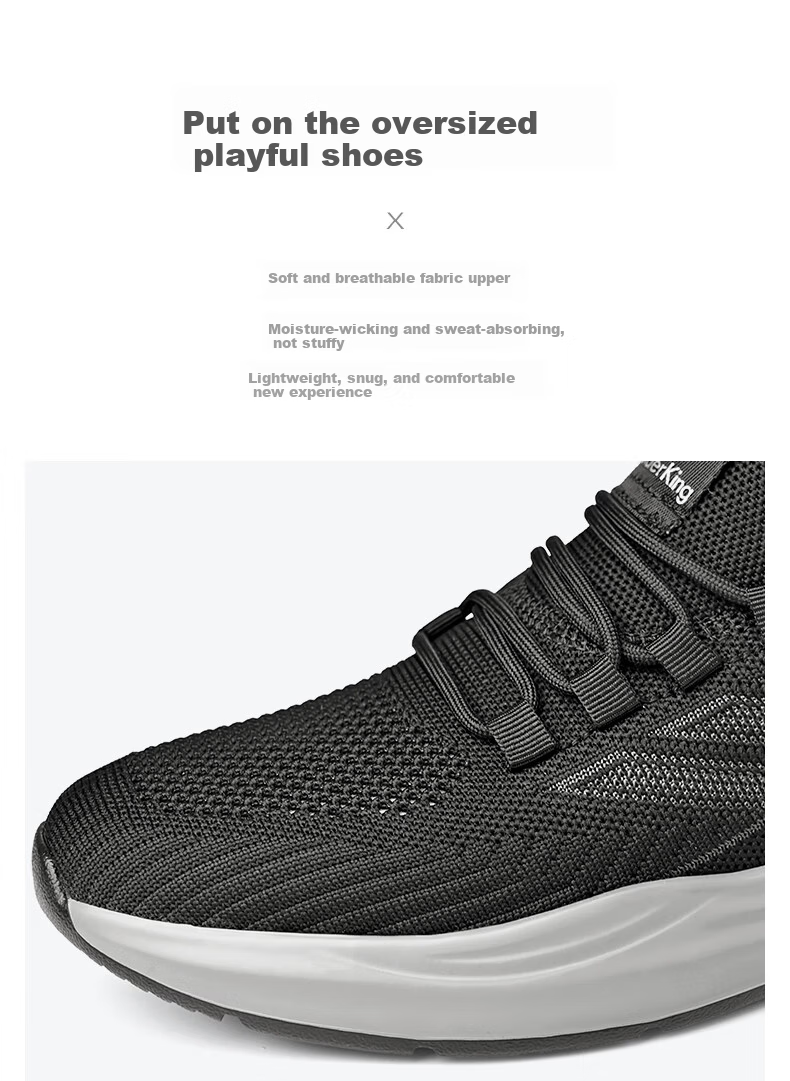 Spider King Men's Shoes Spring Summer Thin Mesh Breathable Flyknit Lightweight Sports Casual Shoes 28F069 Gray Size 41 5