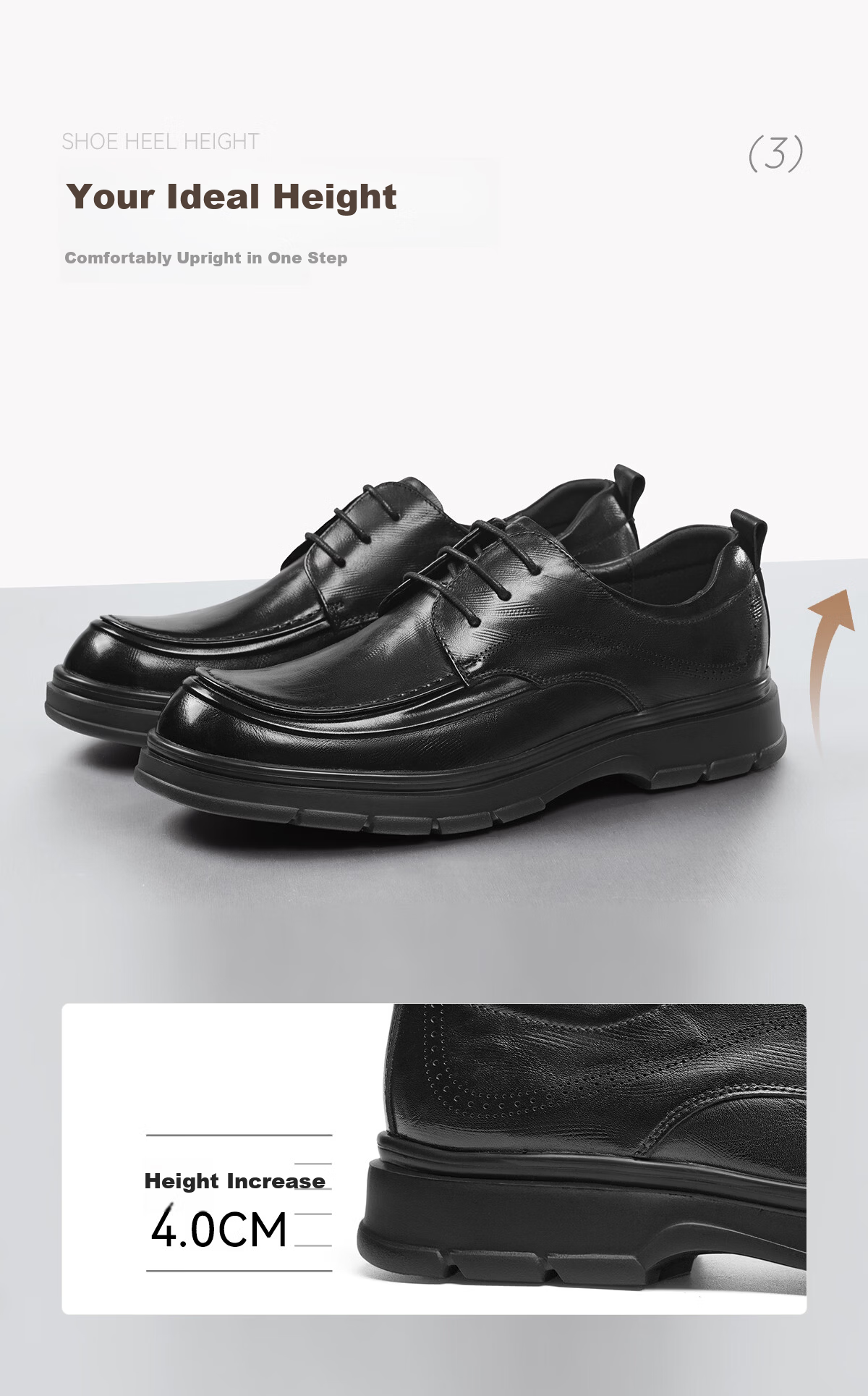 Red Dragonfly Formal Leather Shoes 26 Spring New Cowhide Thick Sole Men's Business Commuter Shoes WTA16059 Black 39 5
