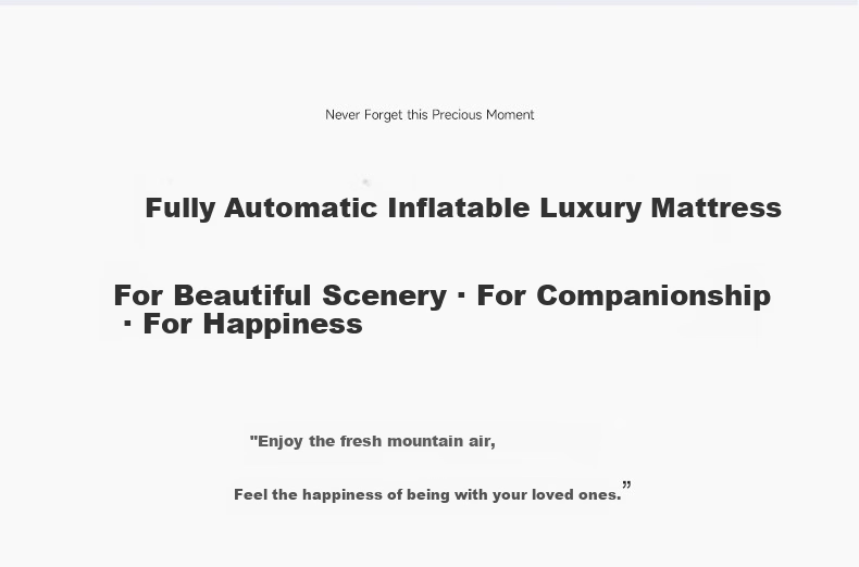 Adandyish Luxury Built-in Rechargeable Pump Double Inflatable Bed Nap Home Outdoor Tent Folding Air Mattress 191*137*36cm 28