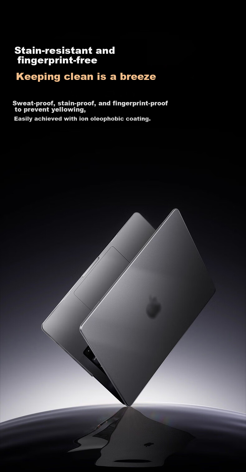 Jiasu Apple MacBook Air 13.3 Inch Crystal Protective Case M1 (A2179/A2337) 2020 Laptop Cover Transparent Crystal Shell Wear-Resistant Scratch-Proof 7