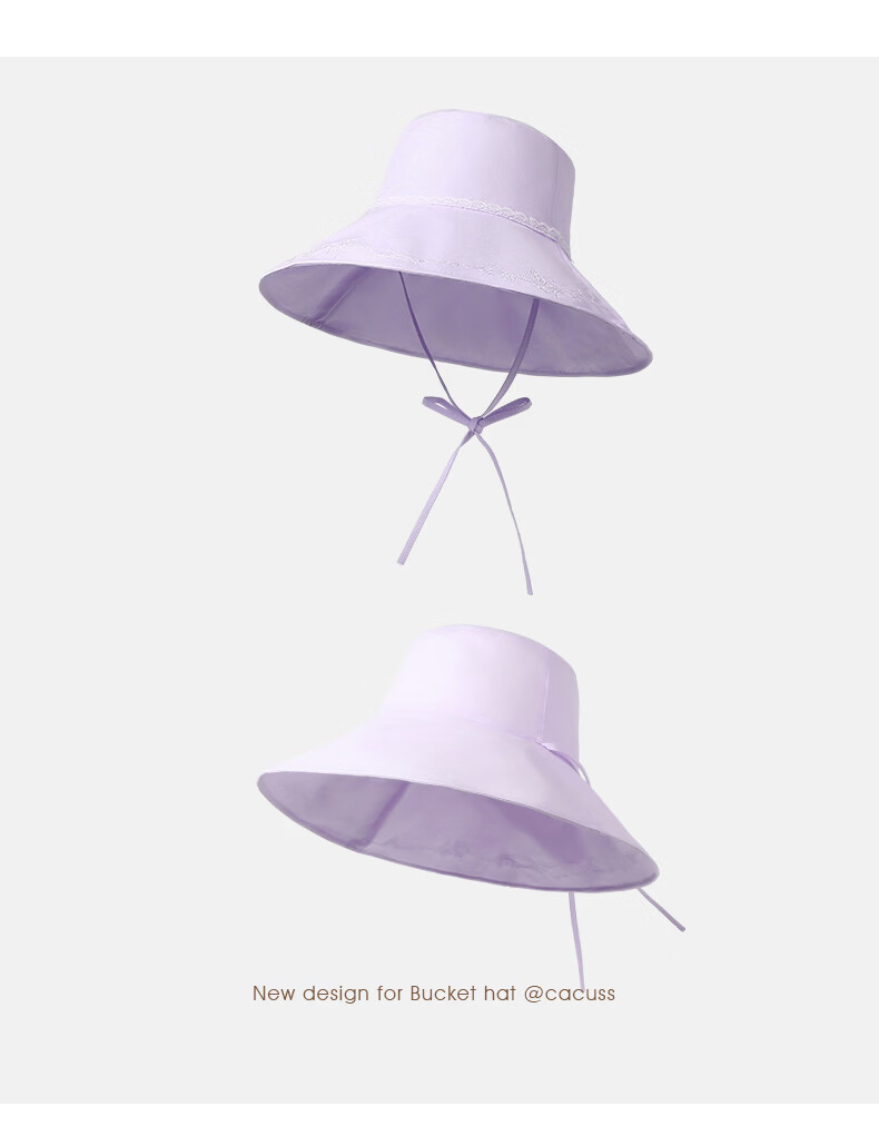 CACUSS Large Brim Sun Hat Women Summer Outdoor Cotton Embroidered Reversible Bucket Hat Pink 14