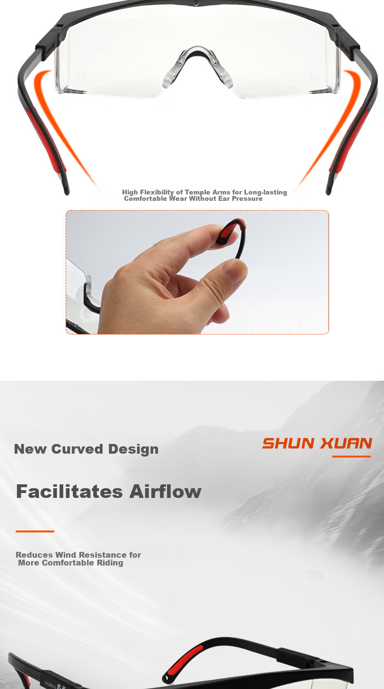 Shunxuan Fashion Cycling Goggles for Men And Women, Transparent Dust-Proof Windproof Anti-Fog Protective Eyewear for Bicycles And Electric Bikes 7