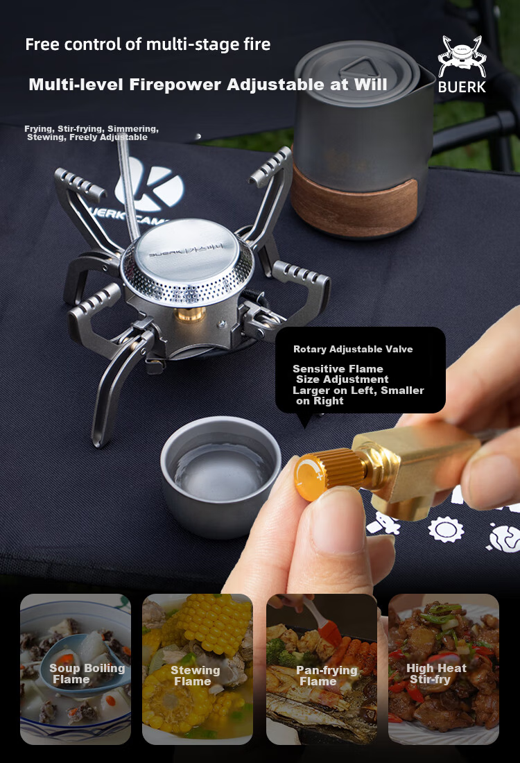 BUERK New Infrared Portable Foldable Split Cassette Stove Windproof Explosion-Proof Outdoor Camping Tea Cooking Gas Burner 7