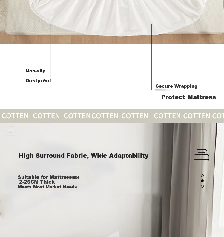 ZiiU Hotel Bedding Set 4-Piece White Fitted Sheet Duvet Cover Premium Luxury Five-Star Hotel Corporate Purchase Fitted Sheet Style 1.5m Bed 10