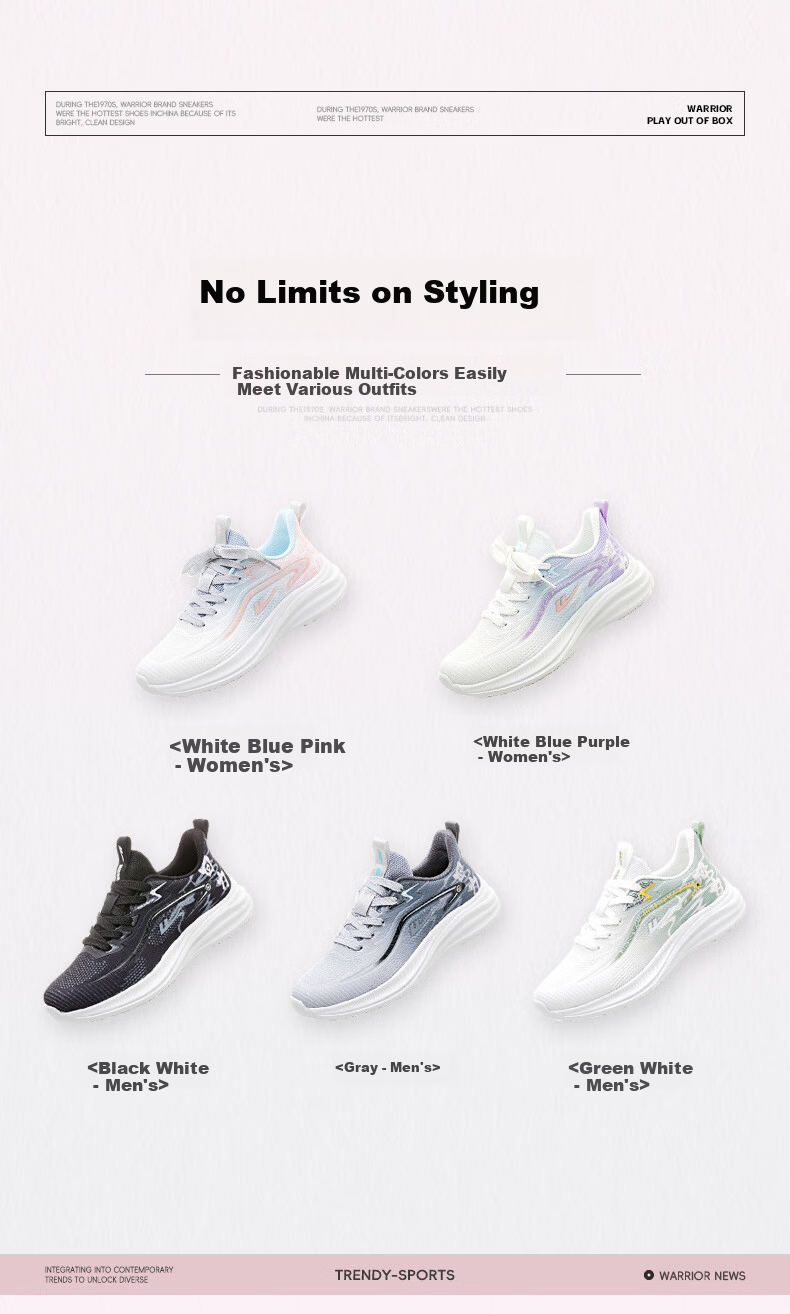 Huili Official Women's Shoes, Summer Breathable Sneakers for Women, 2026 New Trendy Running Shoes, White Blue Pink, Size 37 3