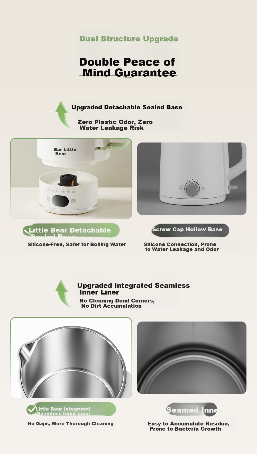 Bear Portable Thermos Cup Temperature Control Kettle Portable Electric Kettle Foldable Electric Kettle 0.6L 14