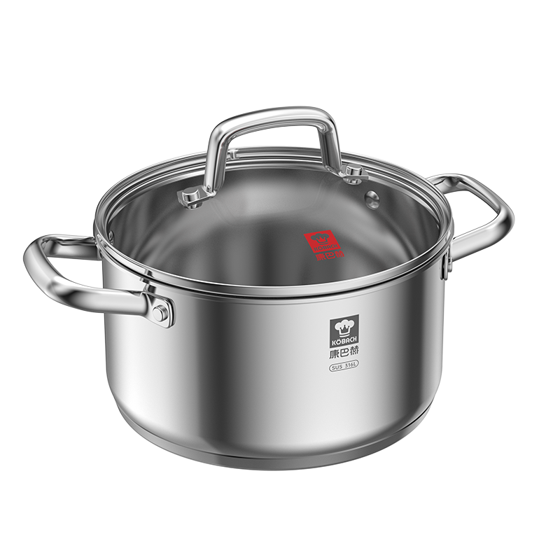 Kambach German Series 316L Thickened Stainless Steel Multi-Functional Soup Pot Fryer Steamer Stew Cooker Large Capacity Compatible with Induction and Gas Stoves