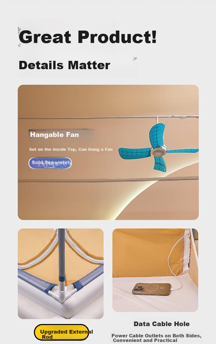 MUJI Class A Baby Crib Mosquito Net with Anti-Fall Bumper, Three-Door 1.8×2m with Reinforced Frame 21