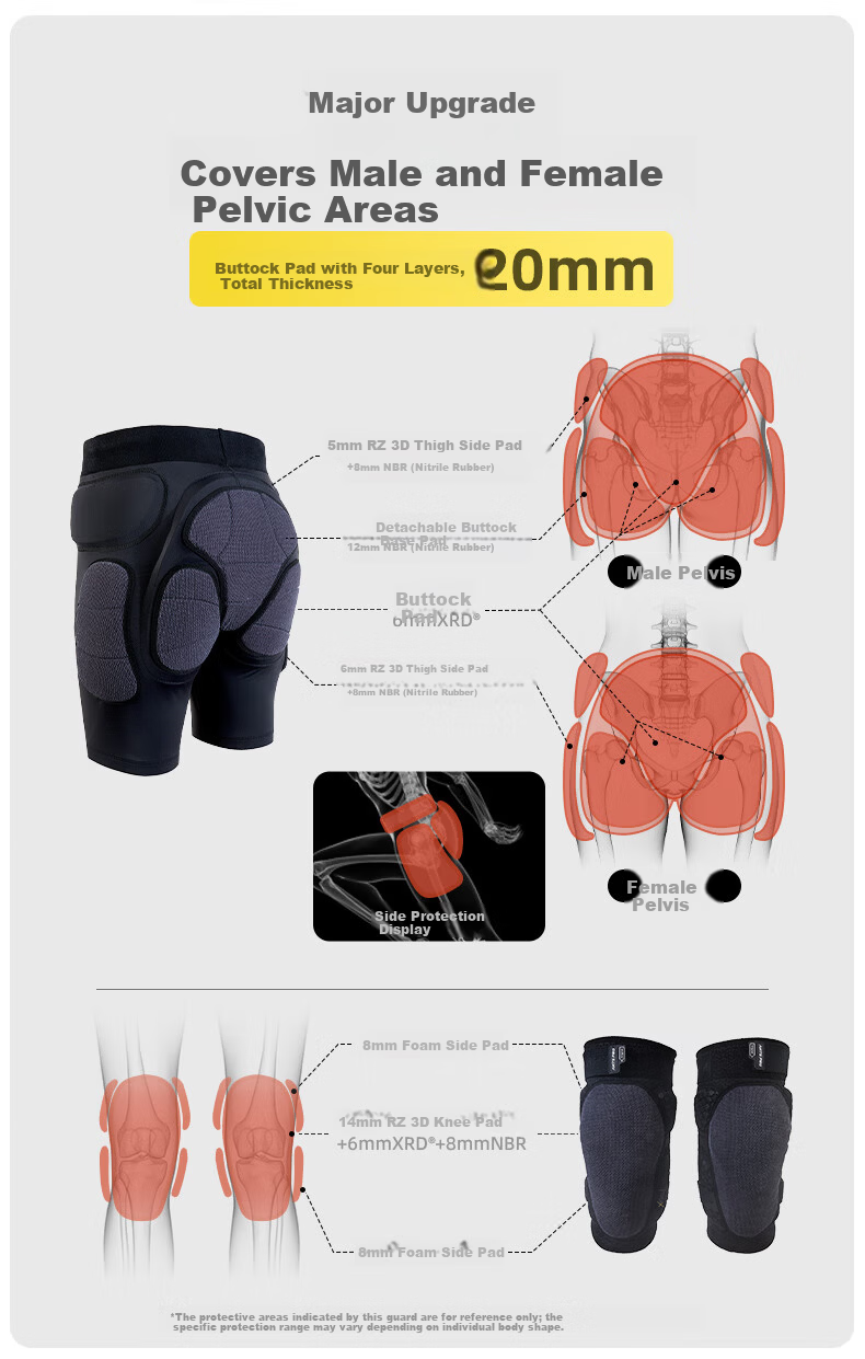 ANTSPRO XRD Material Hip Protection Unisex Ski Kevlar Guard XRD Hip Protector XL 11