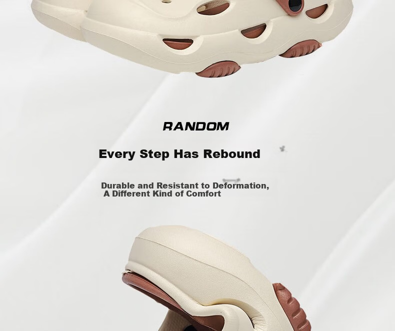 Huameijianbu Men's Outdoor Quiet Thick-Soled Non-Slip Beach Sandals with Perforated Design, HM2426 White And Black, Size 40-41 12