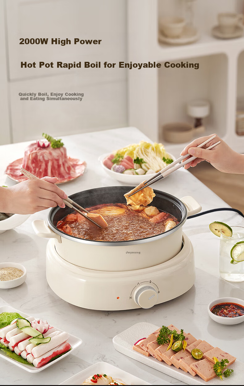 Joyoung ZMD Safety Series Electric Hot Pot IH Heating Multifunctional Cooker 2200W Power Electric Cooking Pot Detachable 6L Large Capacity HG60-G720 4