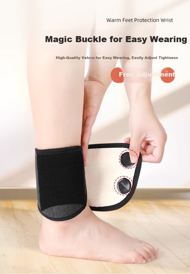 Dipple Adjustable Ankle Foot Wrist Warmer Thickened Fleece Cold-Resistant Protective Sleeve for Men and Women Cycling 13