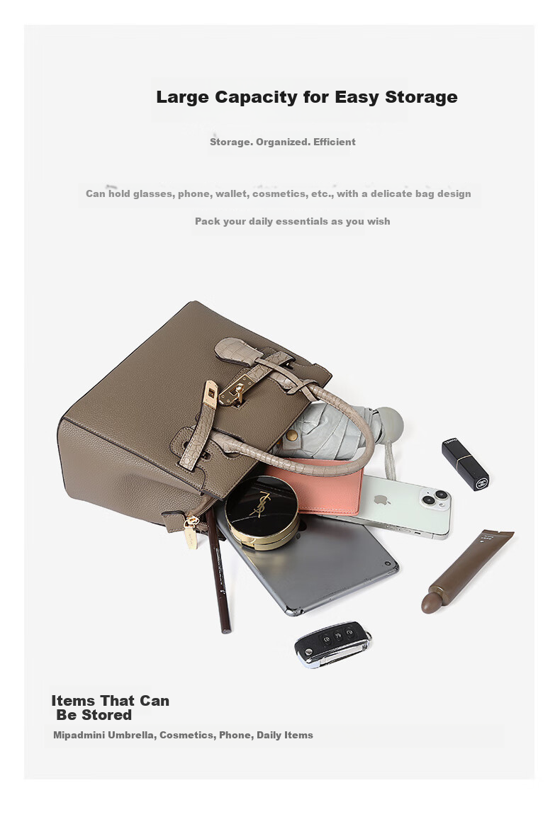 TUCANO 2026 New Women's Leather Handbag Luxury Kelly Shoulder Crossbody Bag Mother's Day Gift 13